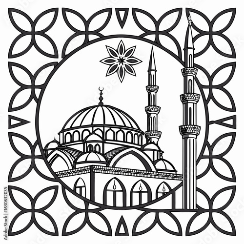 vector illustration of mosque