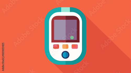 Fashionable Design An illustration highlighting the stylish aspects of the glucose monitor possibly with design variations such as different colors or ss.
