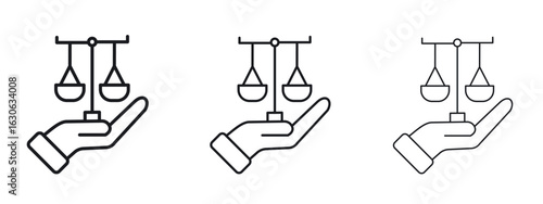 Law icon simple line design - Simple Vector Illustration