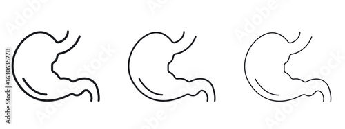 Stomach icon simple line design - Simple Vector Illustration