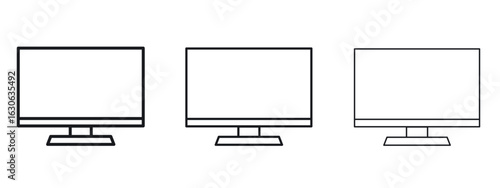 smart Television icon simple line design - Simple Vector Illustration