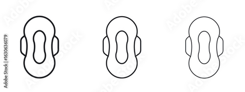 Sanitary pad icon simple line design - Simple Vector Illustration