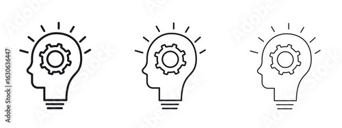 Realization icon simple line design - Simple Vector Illustration