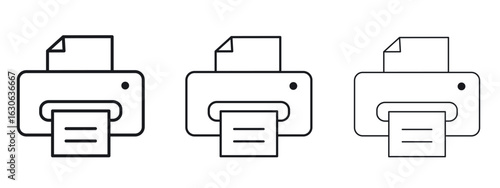 Print icon simple line design - Simple Vector Illustration