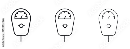 Parking meter icon simple line design - Simple Vector Illustration