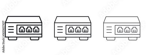 Network switch icon simple line design - Simple Vector Illustration