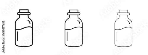 Milk bottle icon simple line design - Simple Vector Illustration