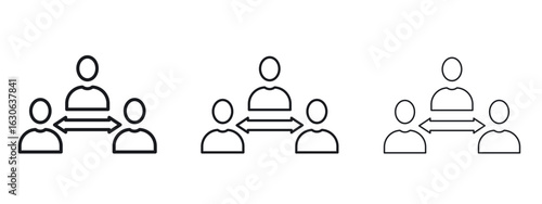 Mediator icon simple line design - Simple Vector Illustration
