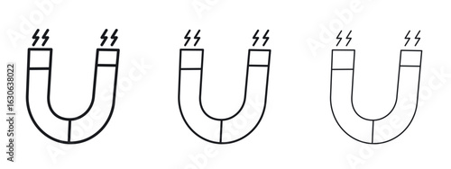 Magnet icon simple line design - Simple Vector Illustration