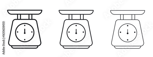 Kitchen scales icon simple line design - Simple Vector Illustration