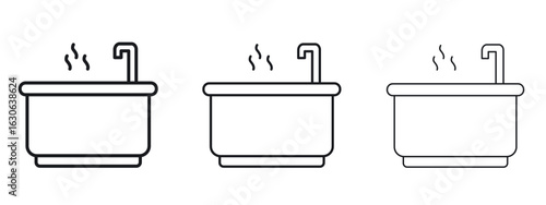 Jacuzzi icon simple line design - Simple Vector Illustration