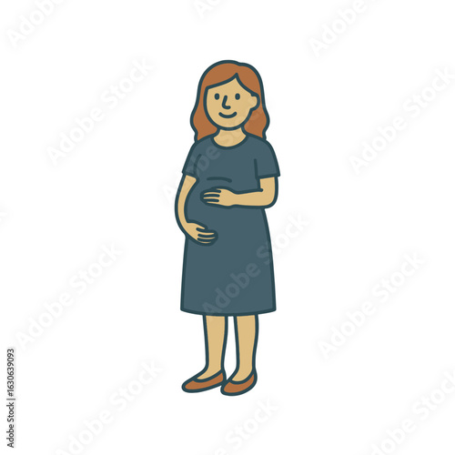 illustration pregnant girl vector on white background
Vector illustration icon on white background
