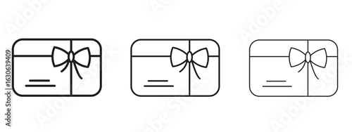 Gift card icon simple line design - Simple Vector Illustration