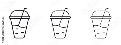 Frappe icon simple line design - Simple Vector Illustration