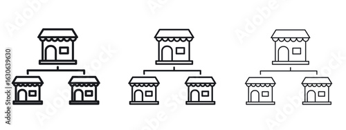 Franchise icon simple line design - Simple Vector Illustration