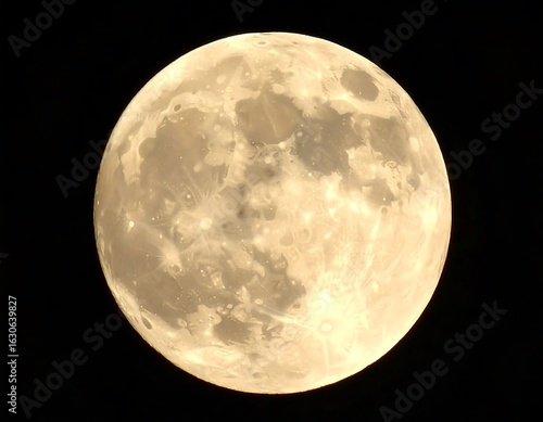 Full moon in night sky