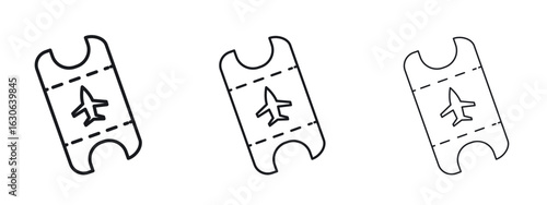 Flight tickets icon simple line design - Simple Vector Illustration