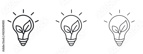 ECO Energy icon simple line design - Simple Vector Illustration