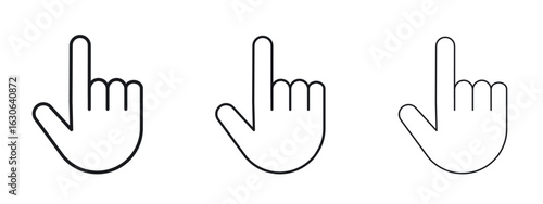 Cursor hand icon simple line design - Simple Vector Illustration