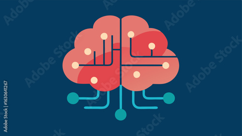 AI Brain Icon A stylized representation of a brain with circuit patterns symbolizing AI processing patient data hovering above the dashboard.