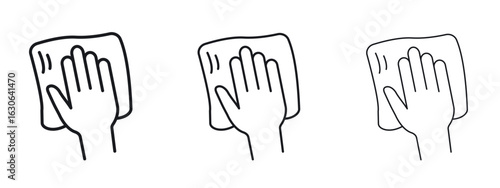 Cleaning cloth icon simple line design - Simple Vector Illustration