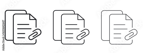 Attach document icon simple line design - Simple Vector Illustration
