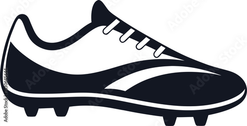 A simple, clean silhouette of a pair of soccer cleats.