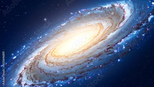 Spiral galaxy in deep space