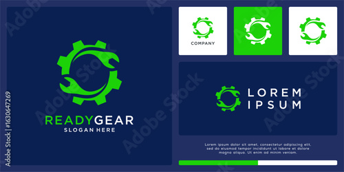 Ready service logo design with gear