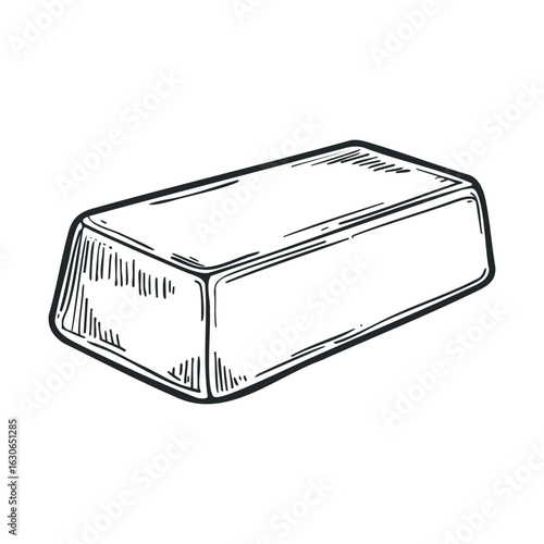 Gold bar illustration for financial themes and wealth concepts