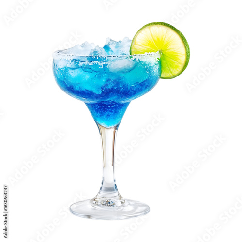 Blue Summer Cocktail Drink – Transparent Background PNG.