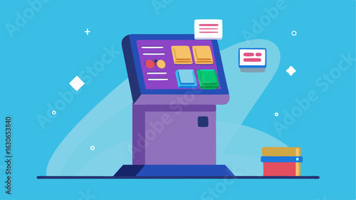 An interactive kiosk for purchasing tickets and getting information