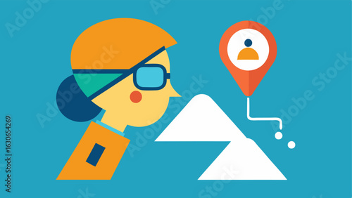 Activity Tracking A view of a person hiking where the glasses display a map overlay with the trail route elevation gain and estimated calorie burn.