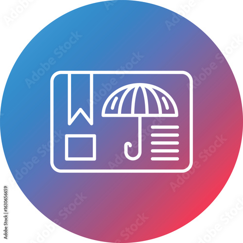 Keep Dry Line Gradient Circle Background Icon