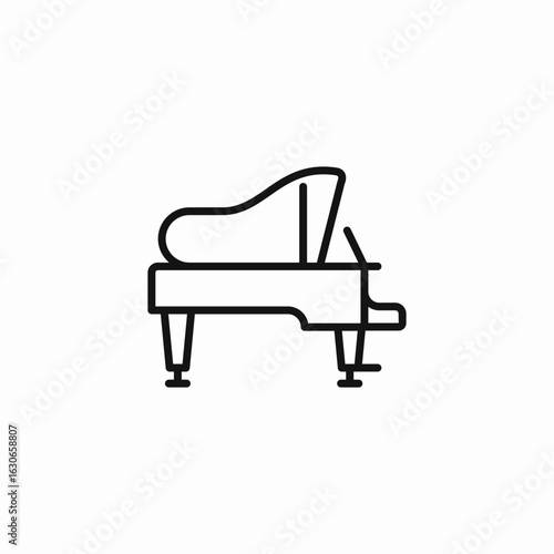 grand piano instrument icon sign vector