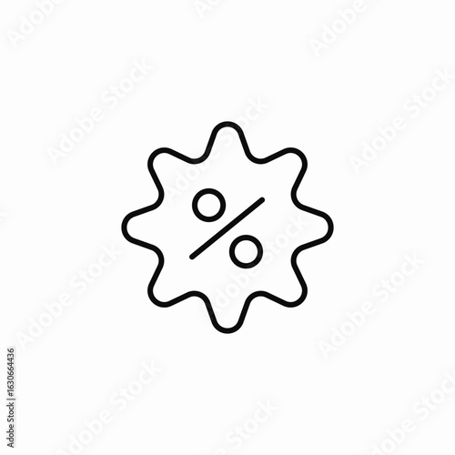 discount percentage tag icon sign vector