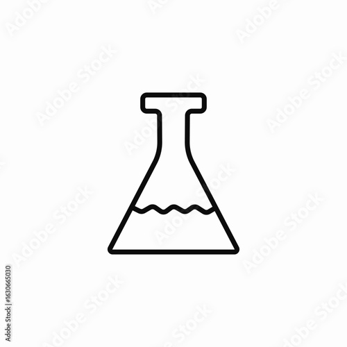 laboratory flask liquid icon sign vector