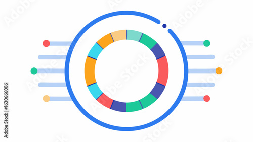 Circular Progress Chart A circular chart divided into segments each segment representing a different epigenetic marker showing the progression of changes over specified time