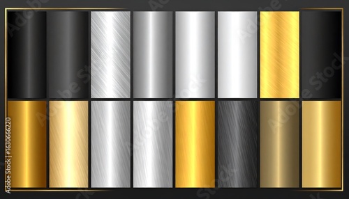 Metallic gradient swatches