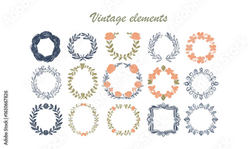 Classic calligraphy swirls, swashes, and floral motifs. Good for greeting cards, wedding invitations, Frames, labels, logos and banners, easily editable.