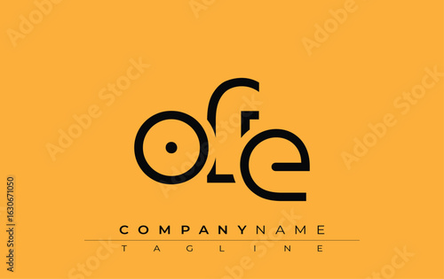 OFE abstract letter design. Modern Business Logo Design With Abstract Typography and Contemporary Style