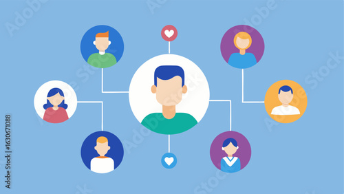 Family Health Sharing A family profile screen that allows users to share health records a family members represented by connected user icons and shared health statistics displayed