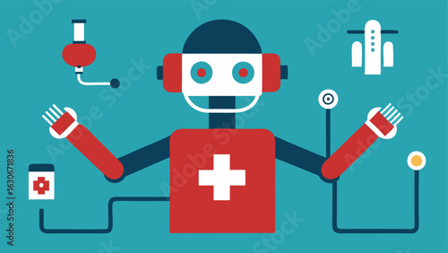 Emergency Response A robot swiftly responding to an emergency scenario by retrieving essential surgical tools while a surgeon issues commands via a voice interface.