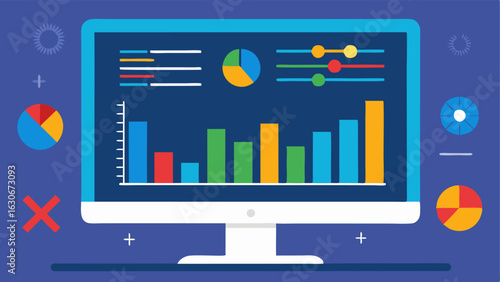 Data Visualization A closeup view of a computer screen displaying colorful graphs and charts that represent epigenetic data with highlighted sections indicating changes.