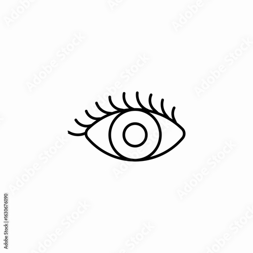 basic eye icon icon sign vector