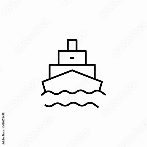 cargo ship ocean icon sign vector