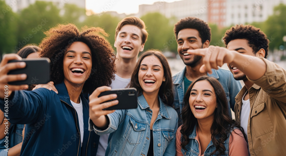 Obraz premium Group Selfie Fun