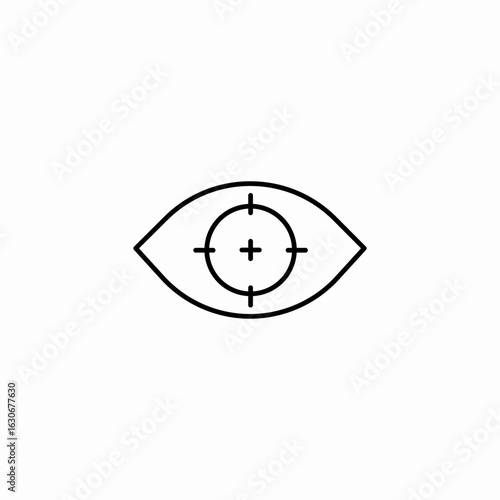 eye crosshair target icon sign vector