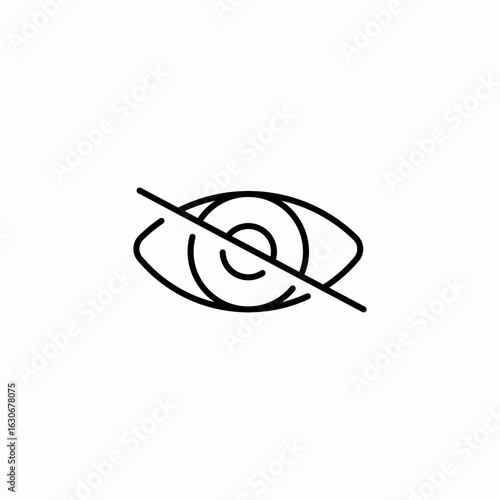 eye sight disabled icon sign vector