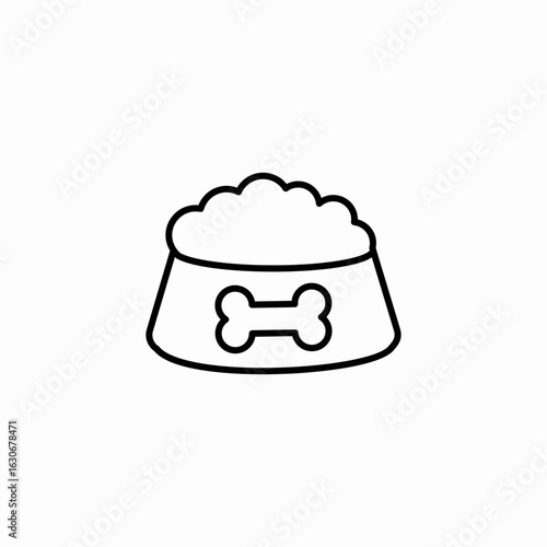 full dog bowl icon sign vector